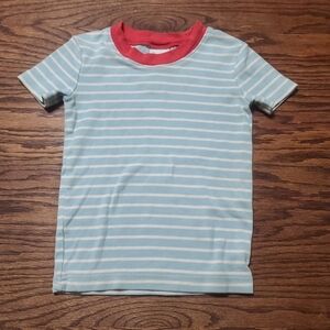Mini Boden blue and white striped pajama top 4t